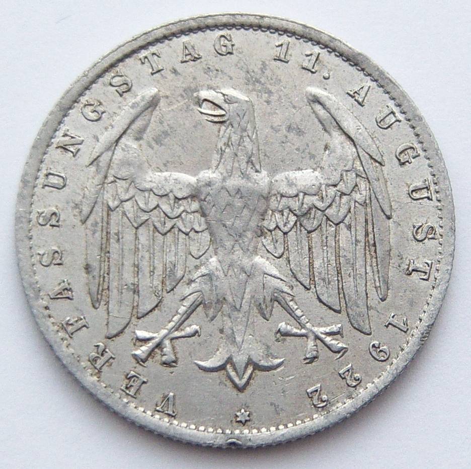  Deutsches Reich 3 Mark 1922 A Alu   