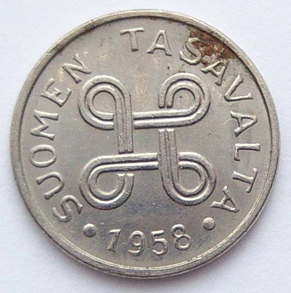  Finnland 1 Markka 1958   