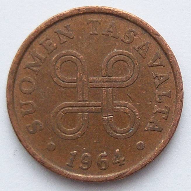  Finnland 5 Penniä 1964   