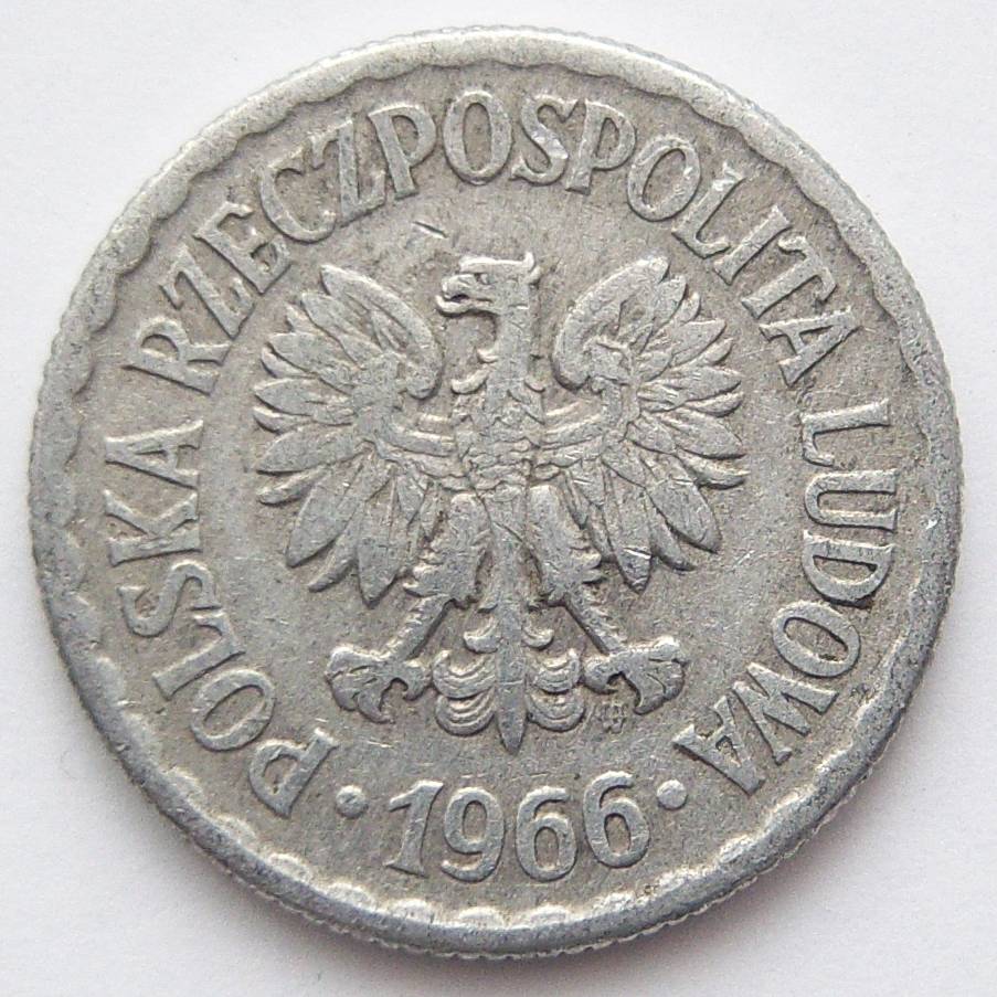  Polen 1 Zloty 1966 Alu   