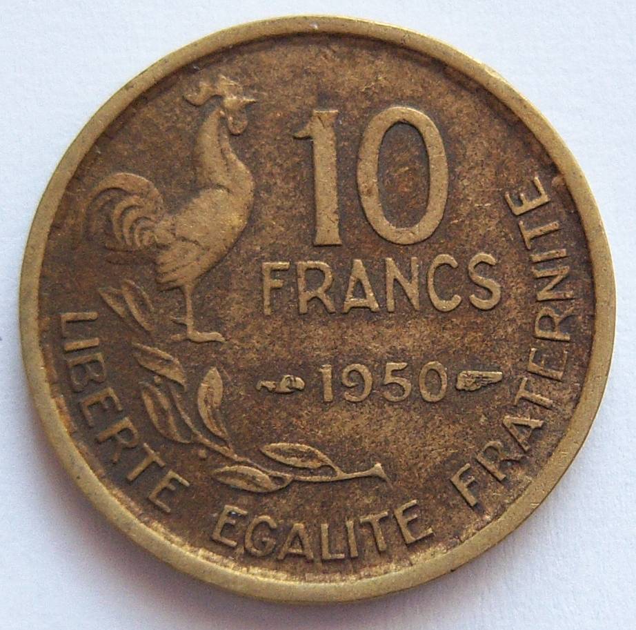  Frankreich 10 Francs 1950   