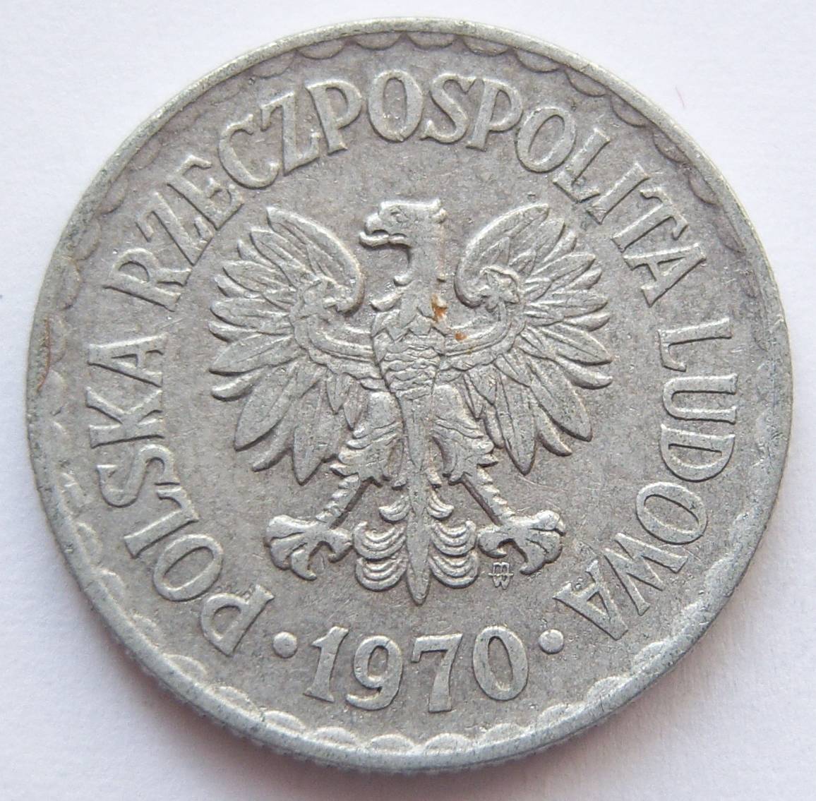  Polen 1 Zloty 1970 Alu   