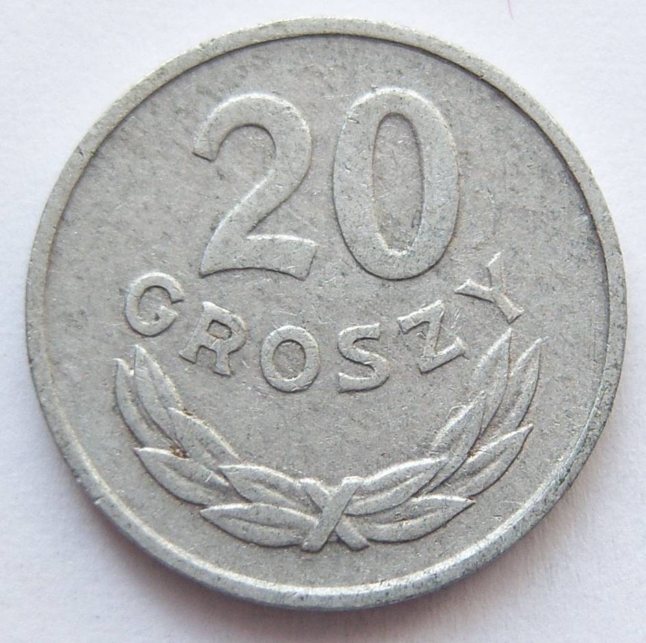  Polen 20 Groszy 1966 Alu   