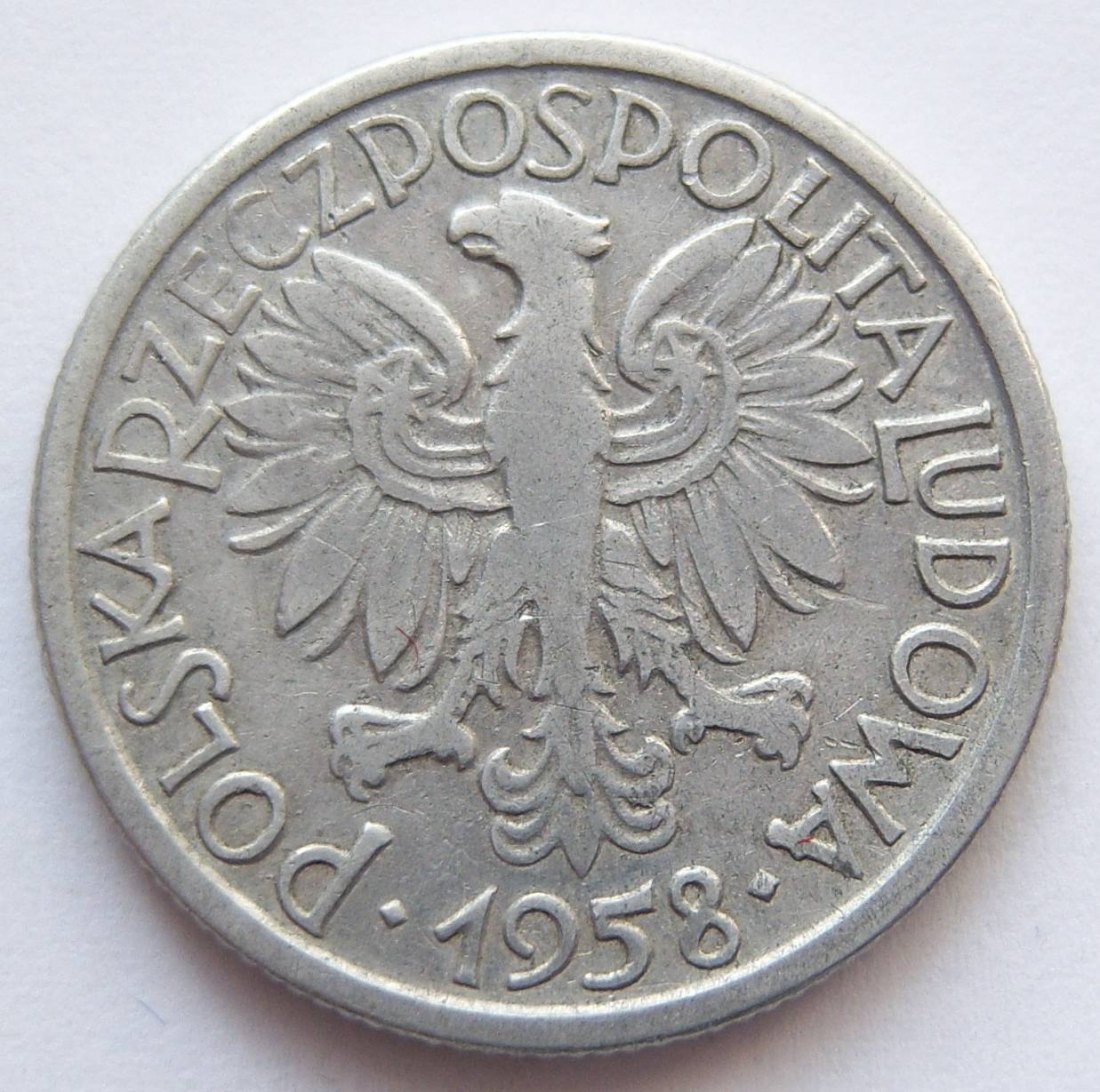 Polen 2 Zlote 1958 Alu   
