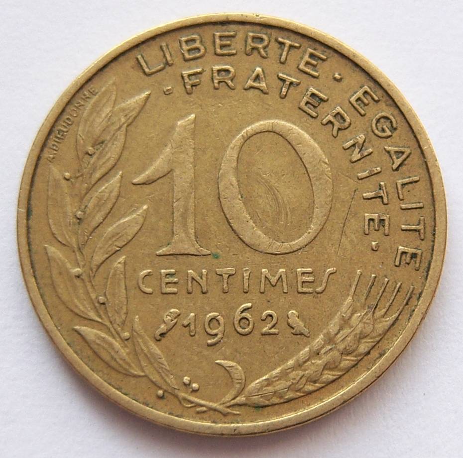  Frankreich 10 Centimes 1962   