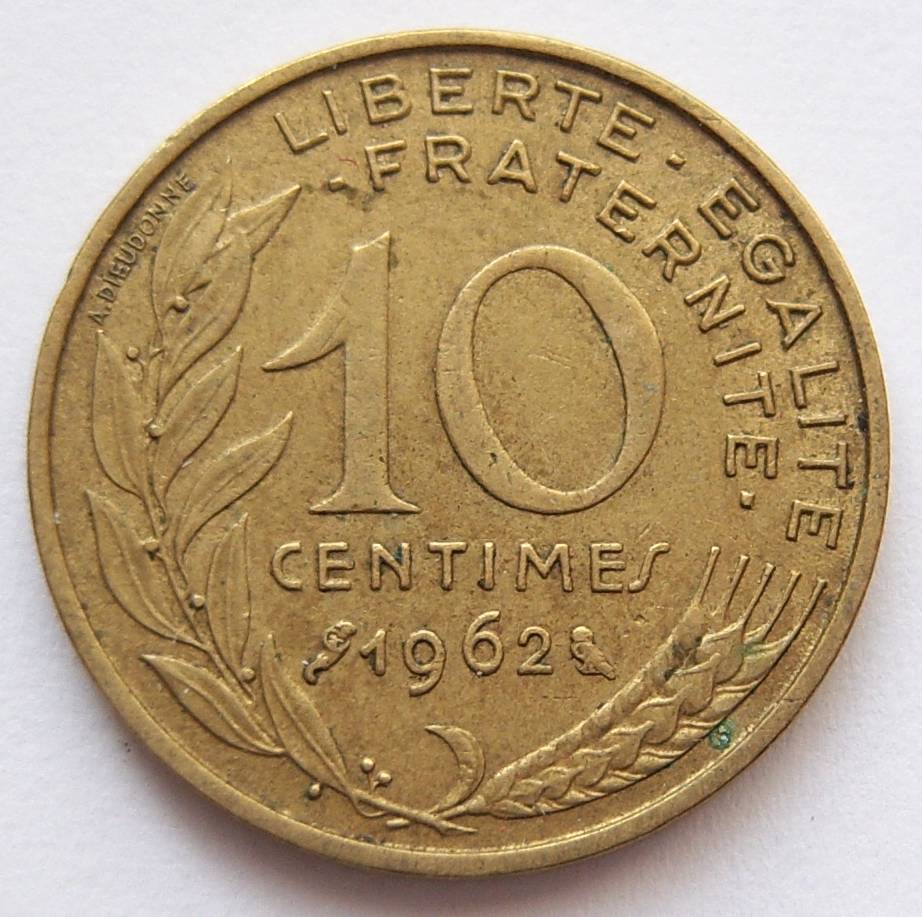  Frankreich 10 Centimes 1962   