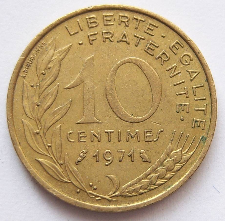  Frankreich 10 Centimes 1971   