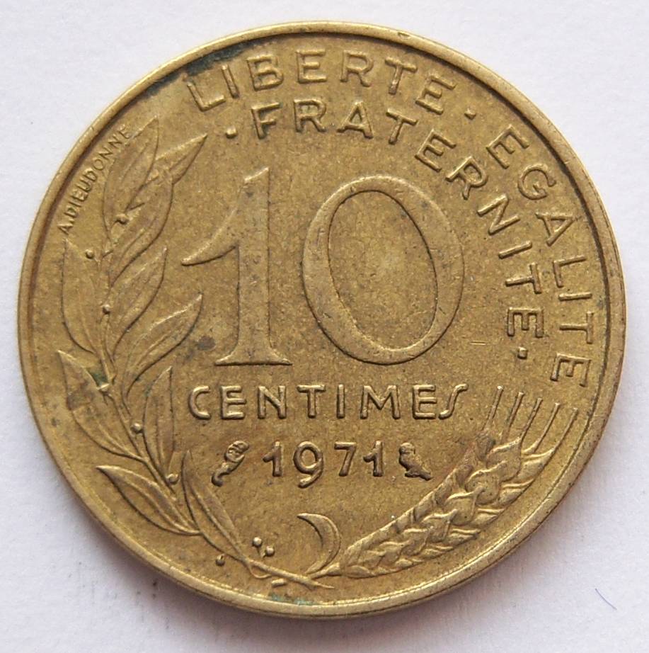  Frankreich 10 Centimes 1971   