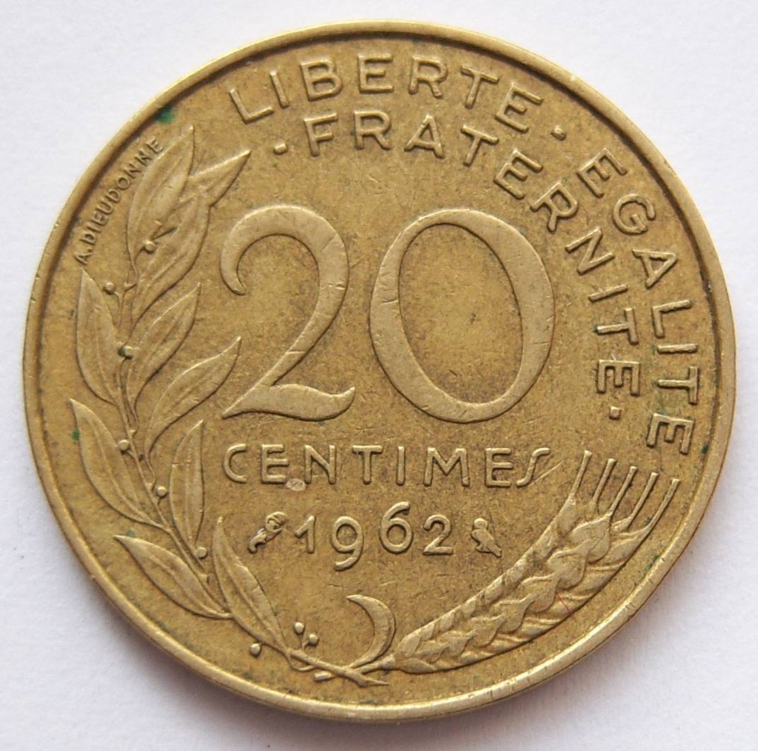  Frankreich 20 Centimes 1962   