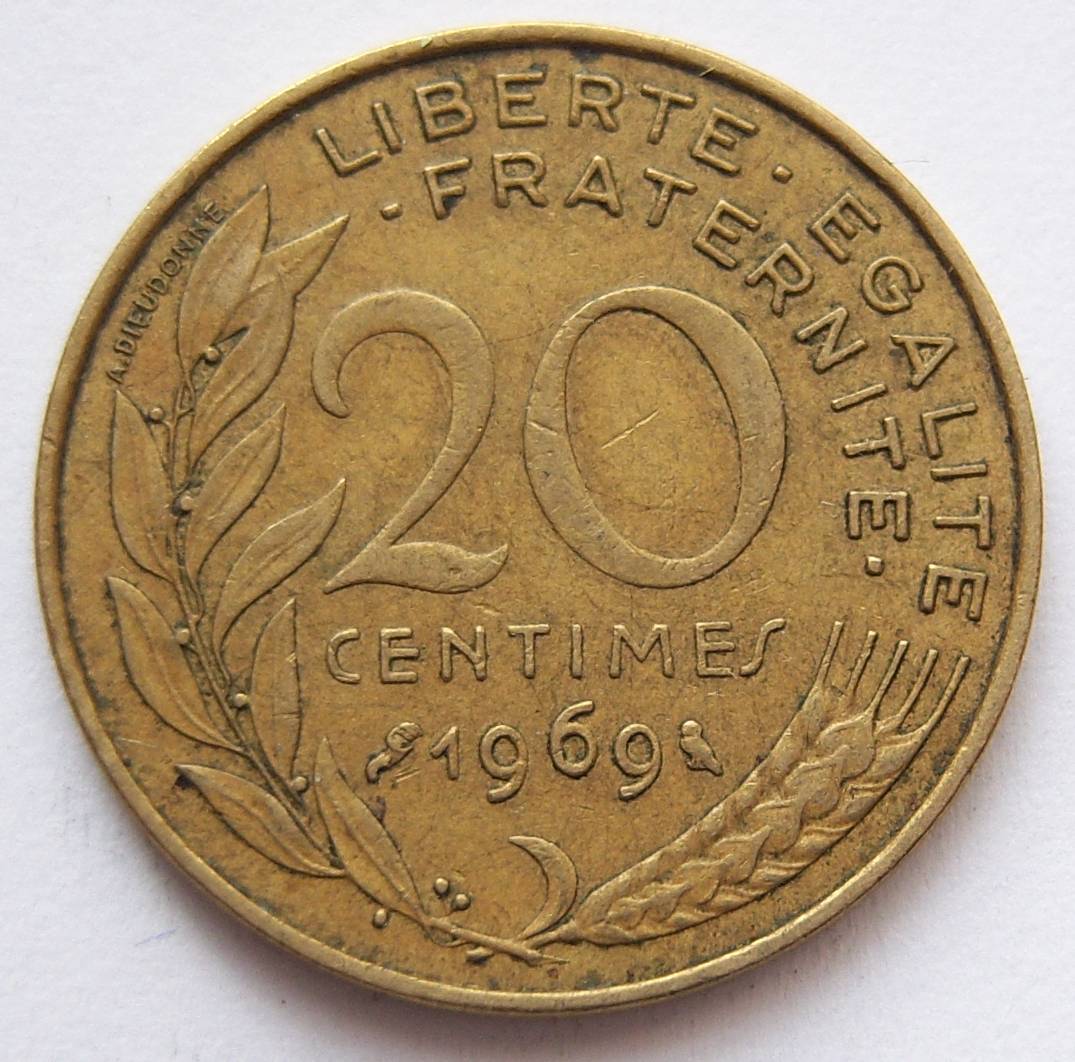  Frankreich 20 Centimes 1969   