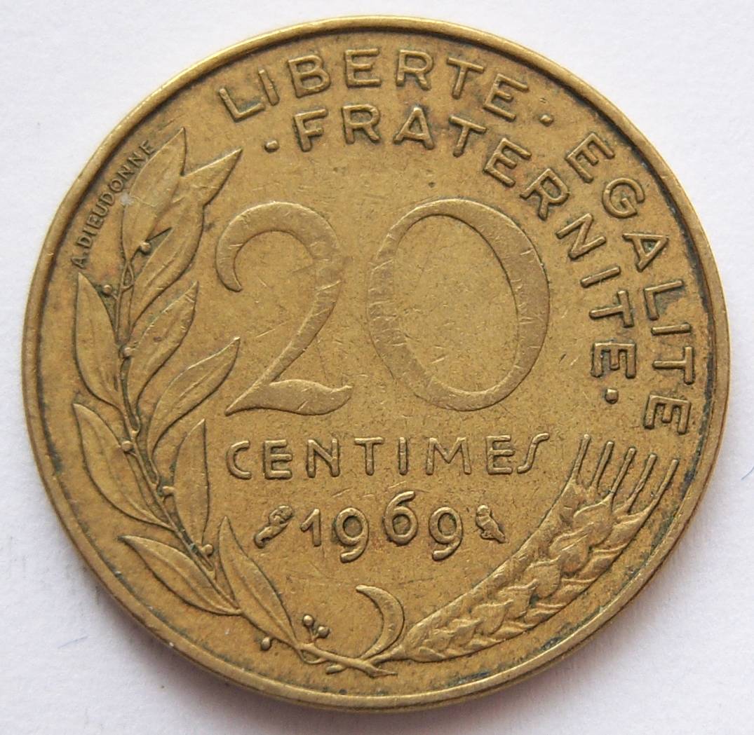  Frankreich 20 Centimes 1969   