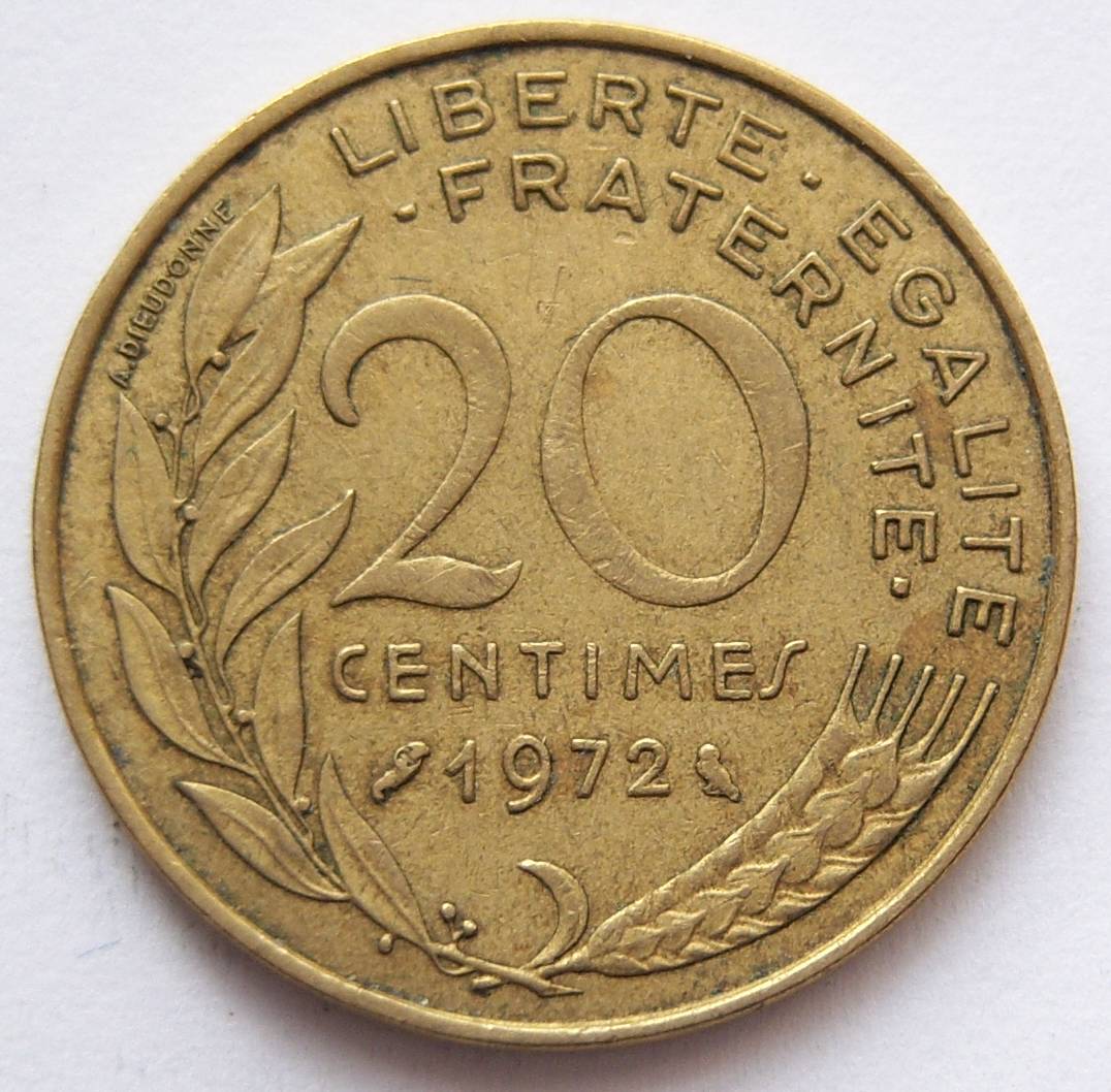  Frankreich 20 Centimes 1972   
