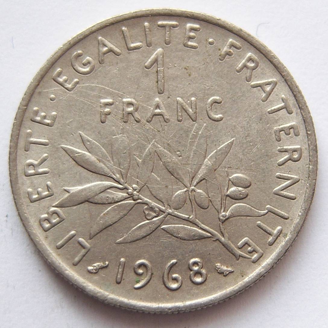  Frankreich 1 Franc 1968   