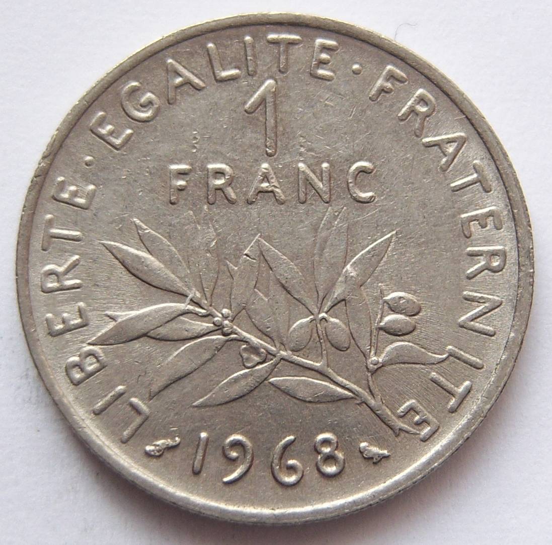  Frankreich 1 Franc 1968   