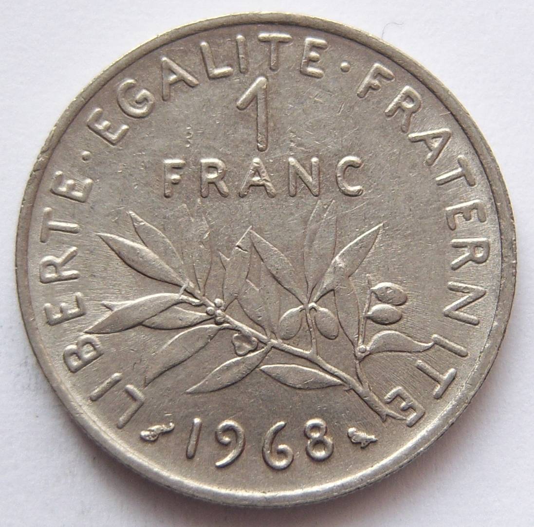  Frankreich 1 Franc 1968   