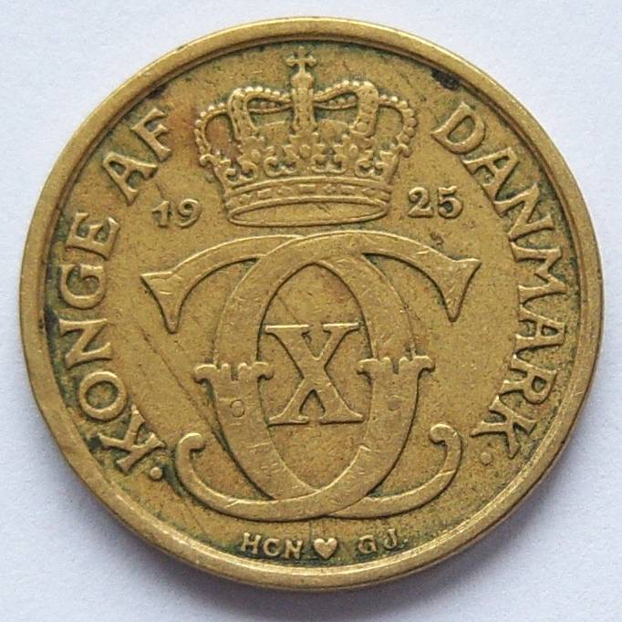  Dänemark 1/2 Krone 1925   