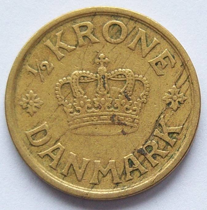  Dänemark 1/2 Krone 1925   