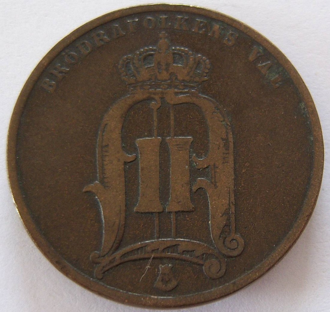  Schweden 5 Öre 1876 Bronze   