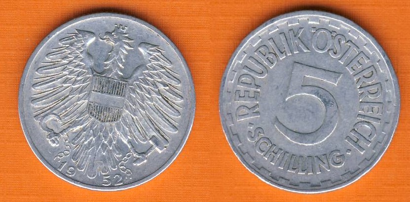  Österreich 5 Schilling 1952   