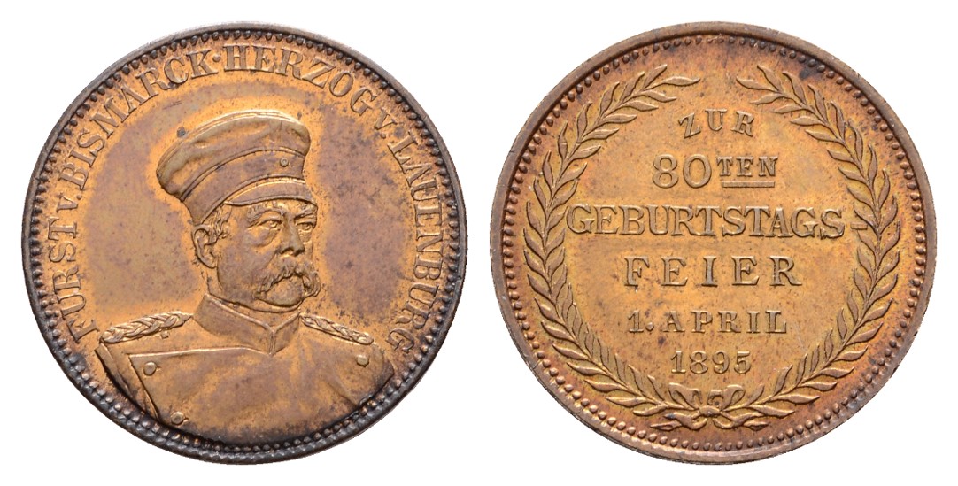  Linnartz Bismarck, Bronzemedaille 1895, Bennert 153, 23 mm, vz+   