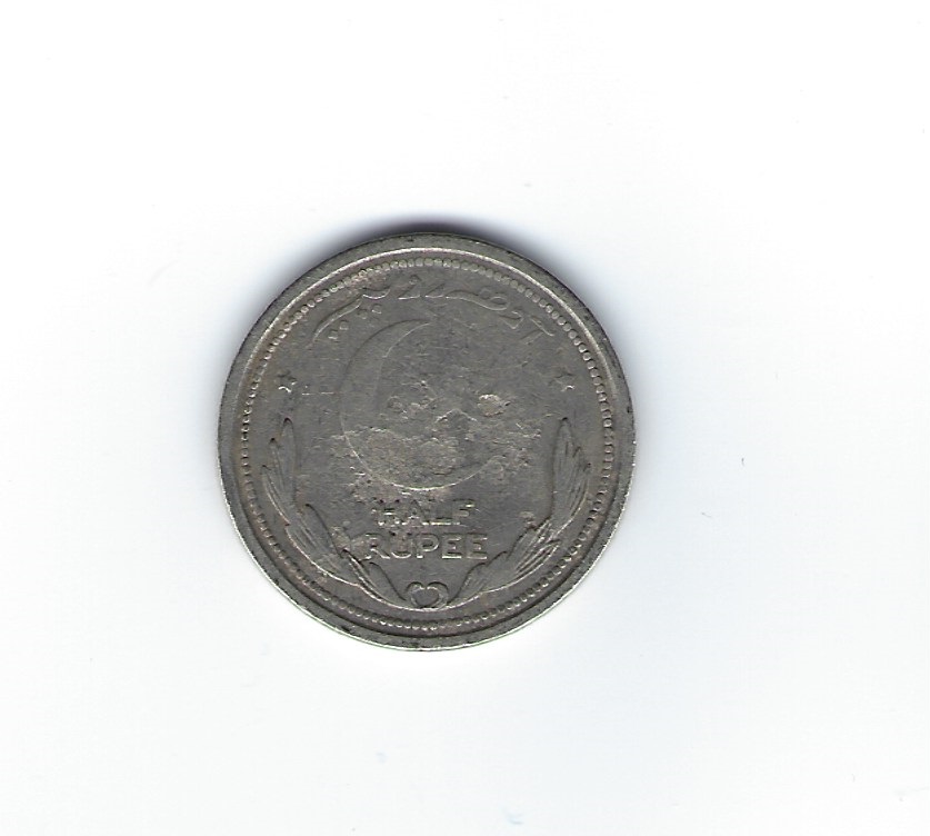  Pakistan 1/2 Rupee 1948   