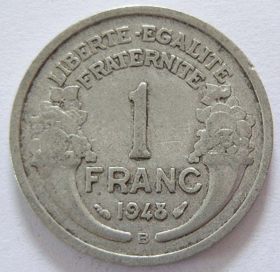  Frankreich 1 Franc 1948 B   