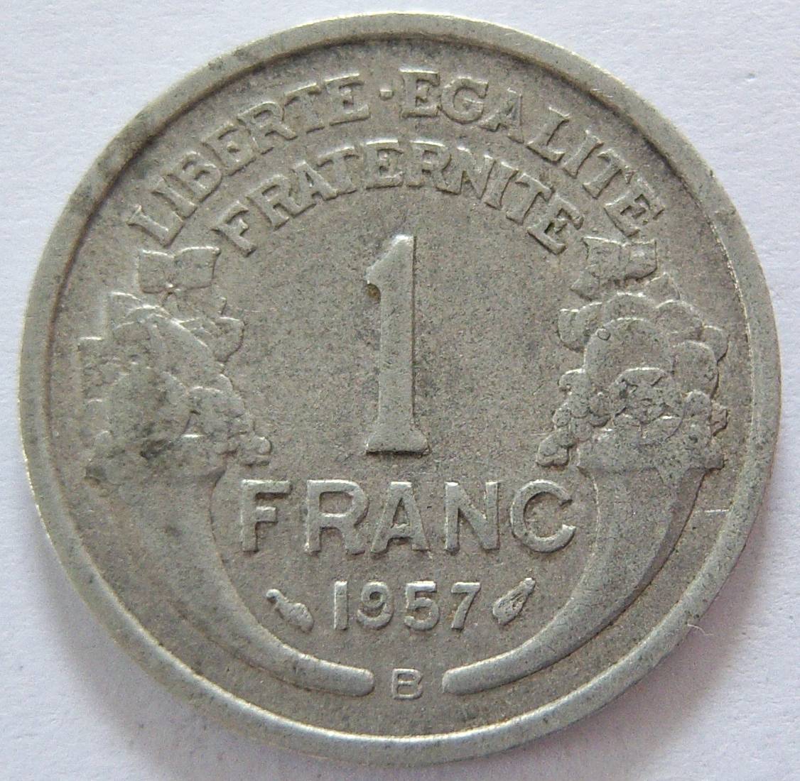  Frankreich 1 Franc 1957 B   
