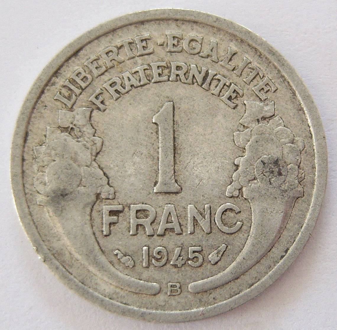  Frankreich 1 Franc 1945 B   