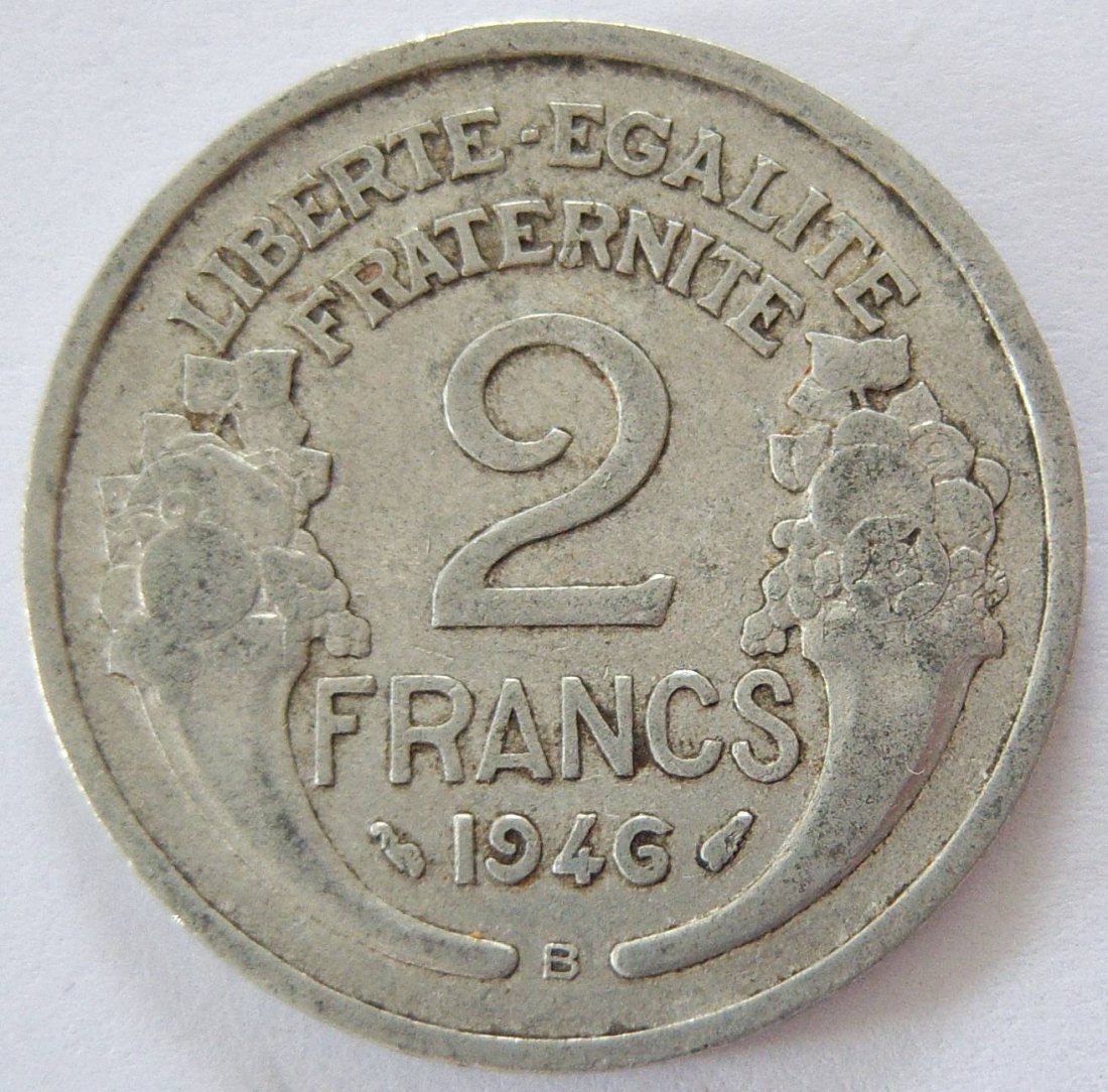  Frankreich 2 Francs 1946 B   