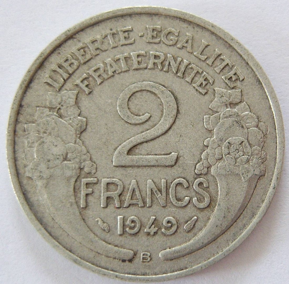  Frankreich 2 Francs 1949 B   