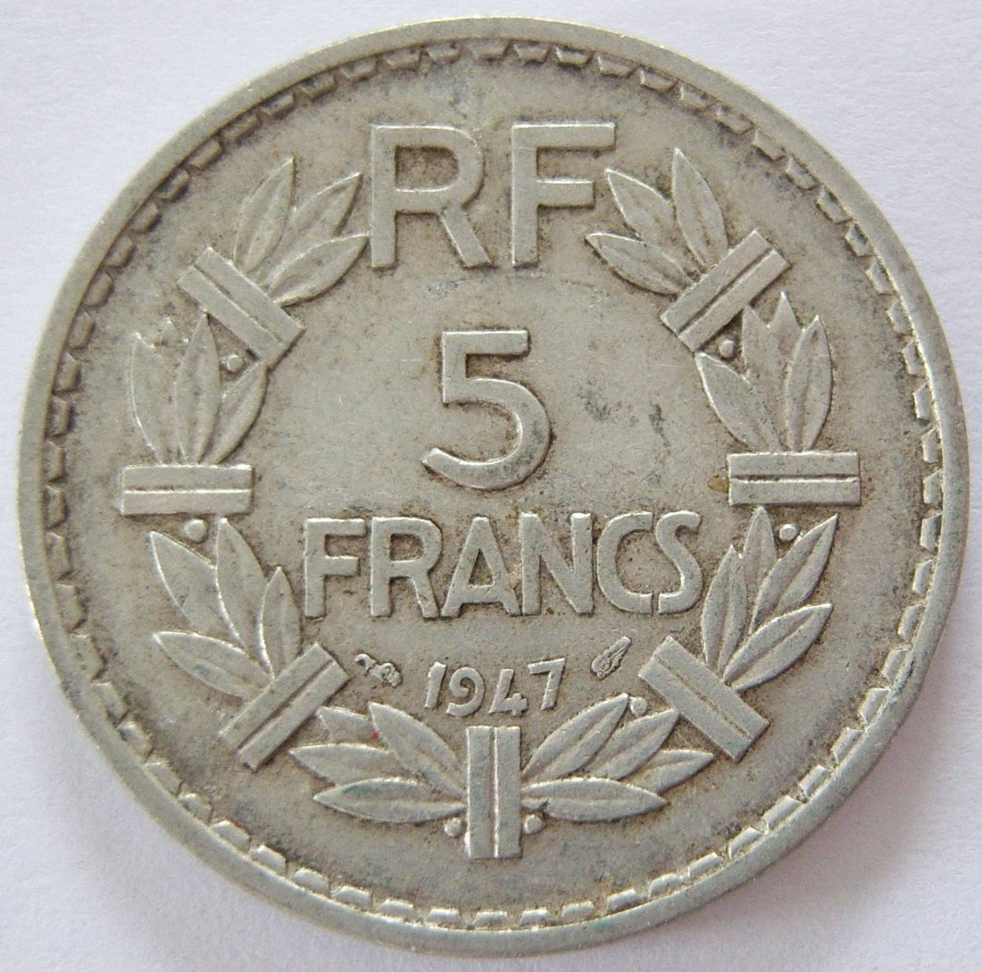  Frankreich 5 Francs 1947   