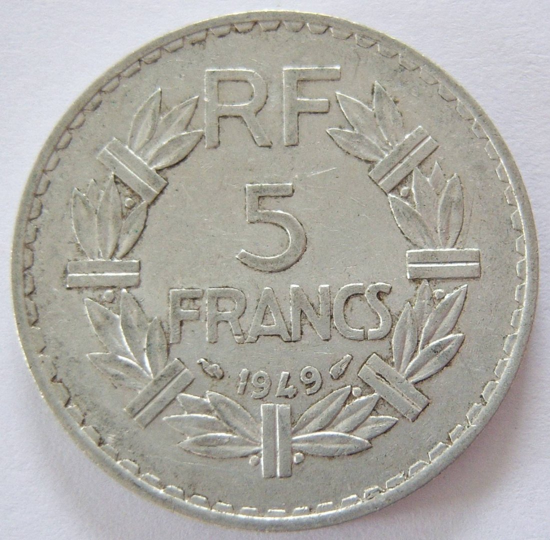  Frankreich 5 Francs 1949   