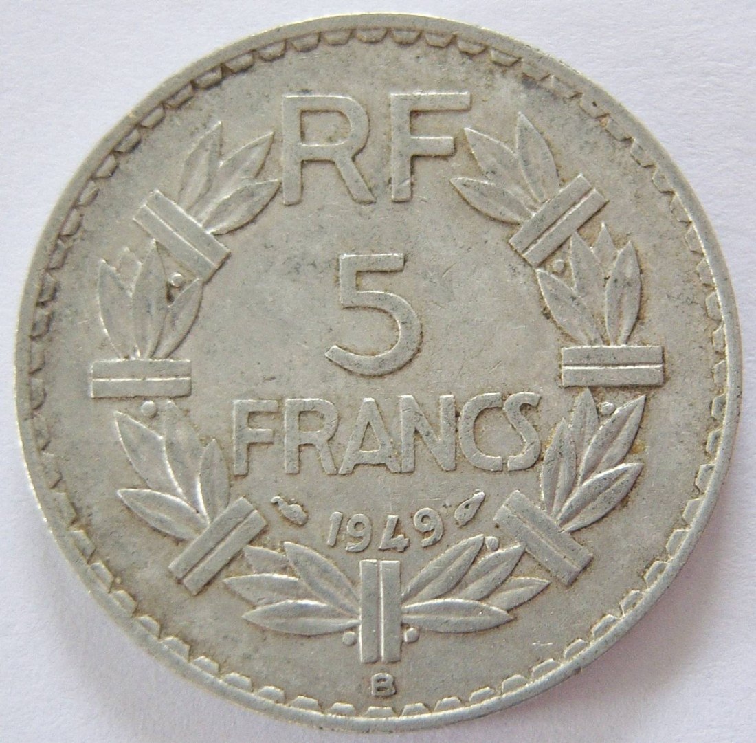  Frankreich 5 Francs 1949 B   