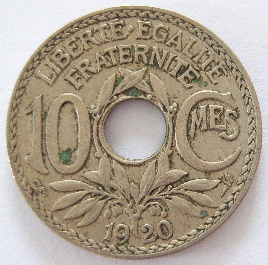  Frankreich 10 Centimes 1920   