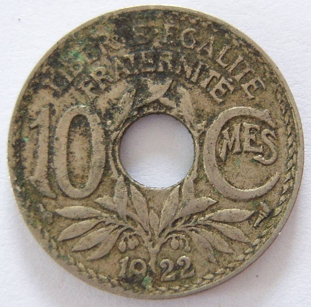  Frankreich 10 Centimes 1922   