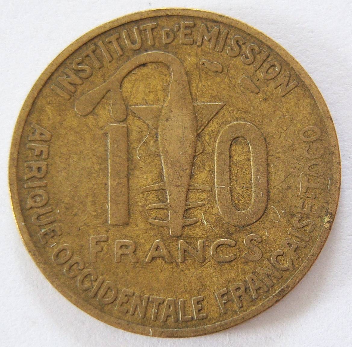  Französisch Westafrika 10 Francs 1957   