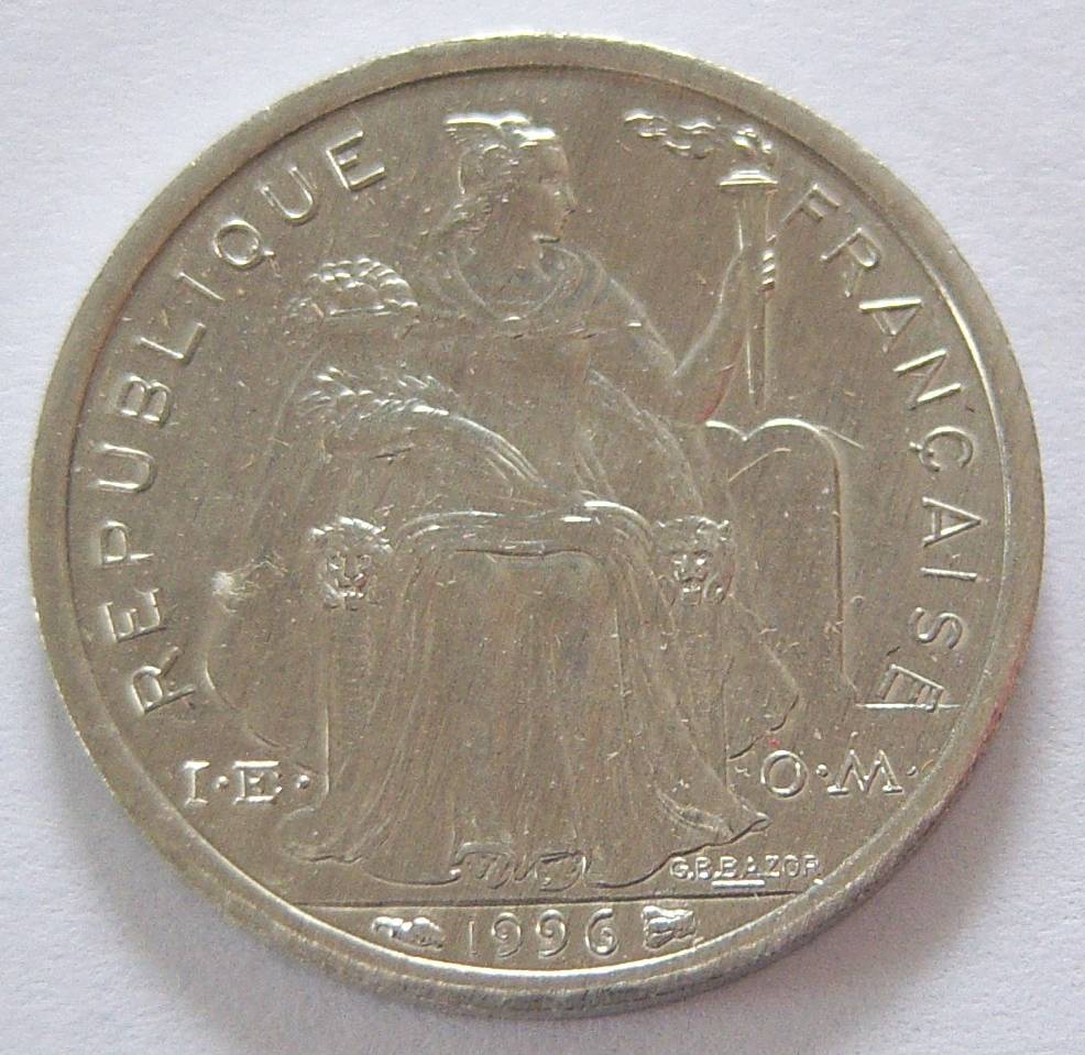  Französisch Polynesien 1 Franc 1996 Alu   