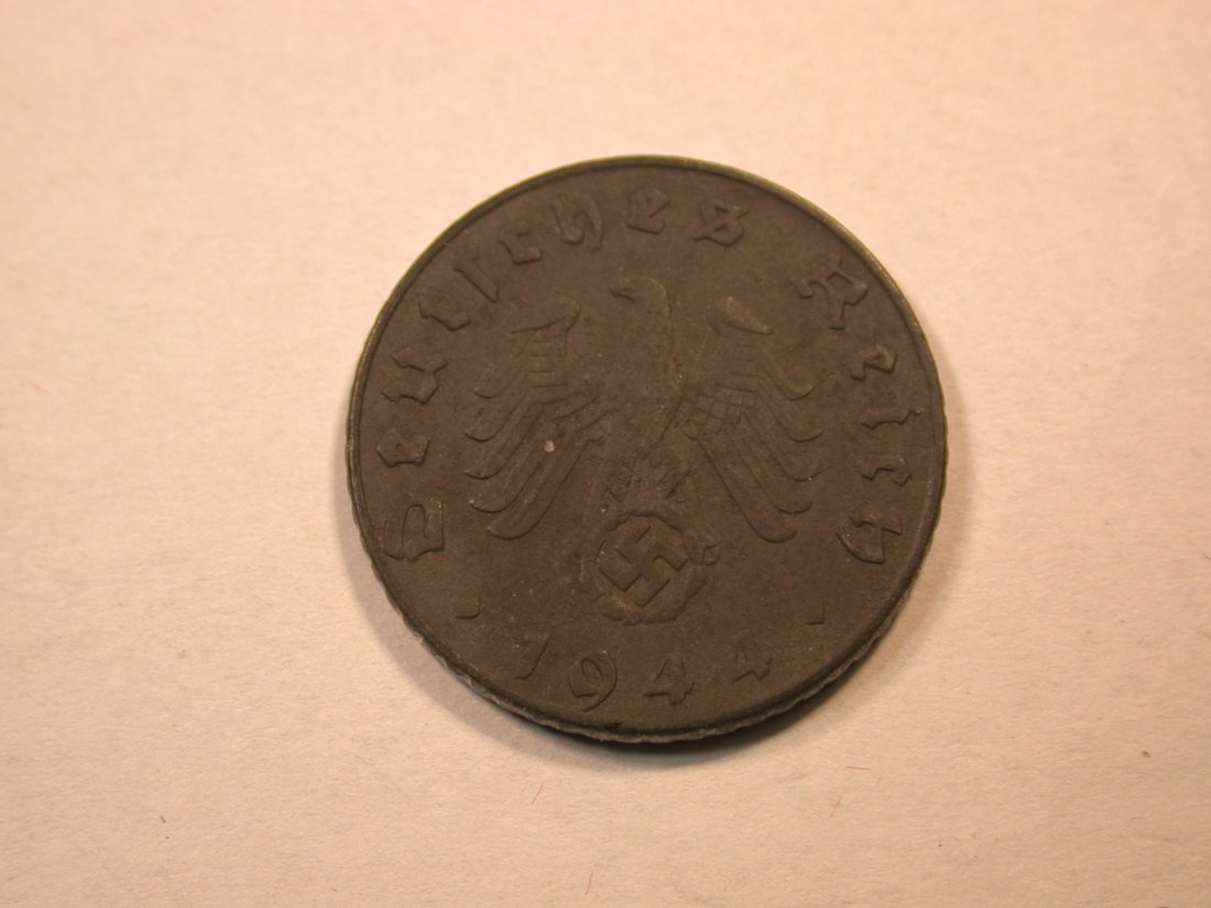 D07 3.Reich  5 Pfennig 1944 E in ss+ Orginalbilder   