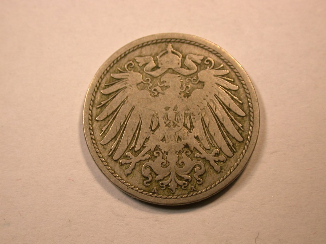  D07 KR  10 Pfennig 1892 A in s-ss Druckstelle  Orginalbilder   