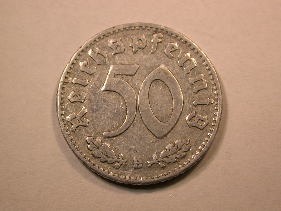  D07 3.Reich  50 Pfennig 1941 B in sehr schön Orginalbilder   