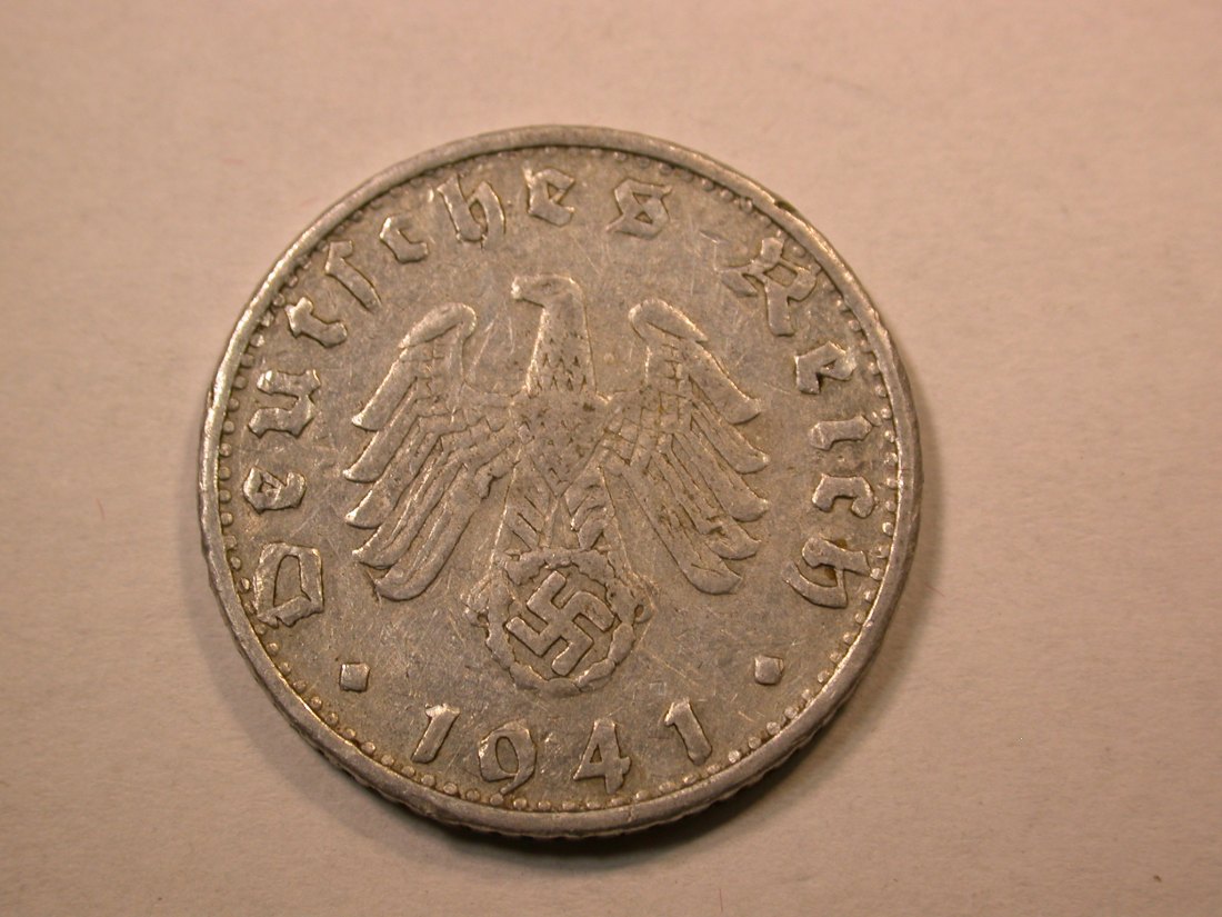  D07 3.Reich  50 Pfennig 1941 B in sehr schön Orginalbilder   