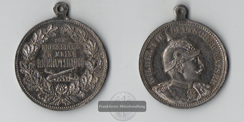  tragbare Medaille Wilhelm II (1888-1918) o.J. FM-Frankfurt Gewicht: 6,72g   