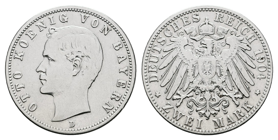  Linnartz KAISERREICH Bayern Otto 2 Mark 1904 D ss   