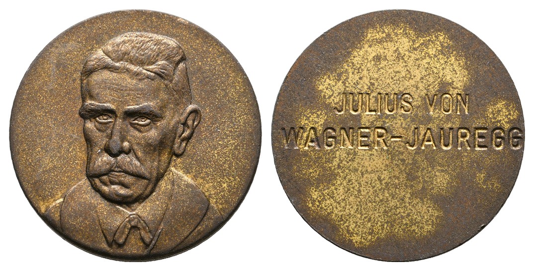  Linnartz Medicina in nummis Bronzemedaille o.J. Julius von Wagner-Jauregg vz Gewicht: 13,3g   