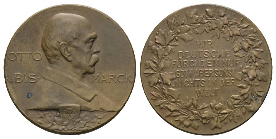  Bismarck; Bronzemedaille o.J.; 8,67 g, Ø 28 mm   