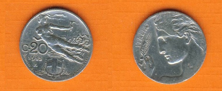  Italien 20 Centesimi 1921   