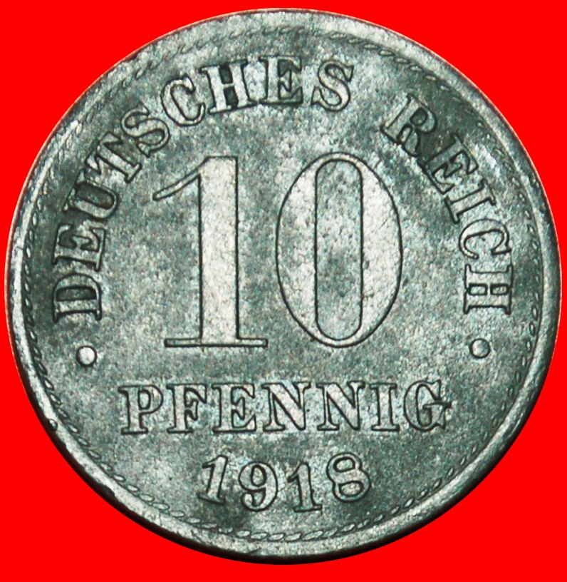 + EAGLE: GERMANY ★ 10 PFENNIG 1918! LOW START ★ NO RESERVE!!!