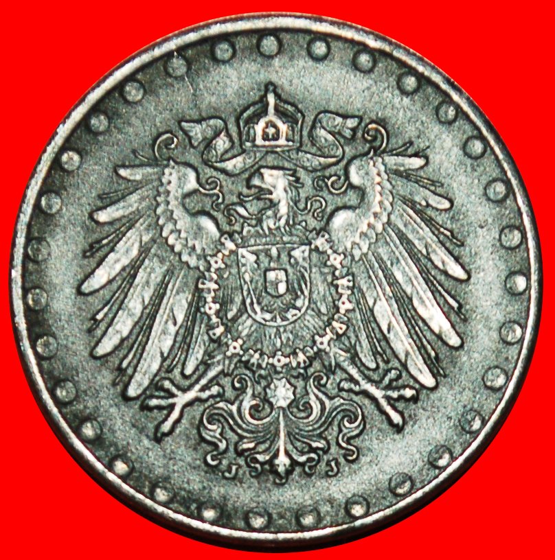 + NICHT POLNISCHE REVERS: DEUTSCHLAND ★ 10 PFENNIG 1916J! OHNE VORBEHALT!