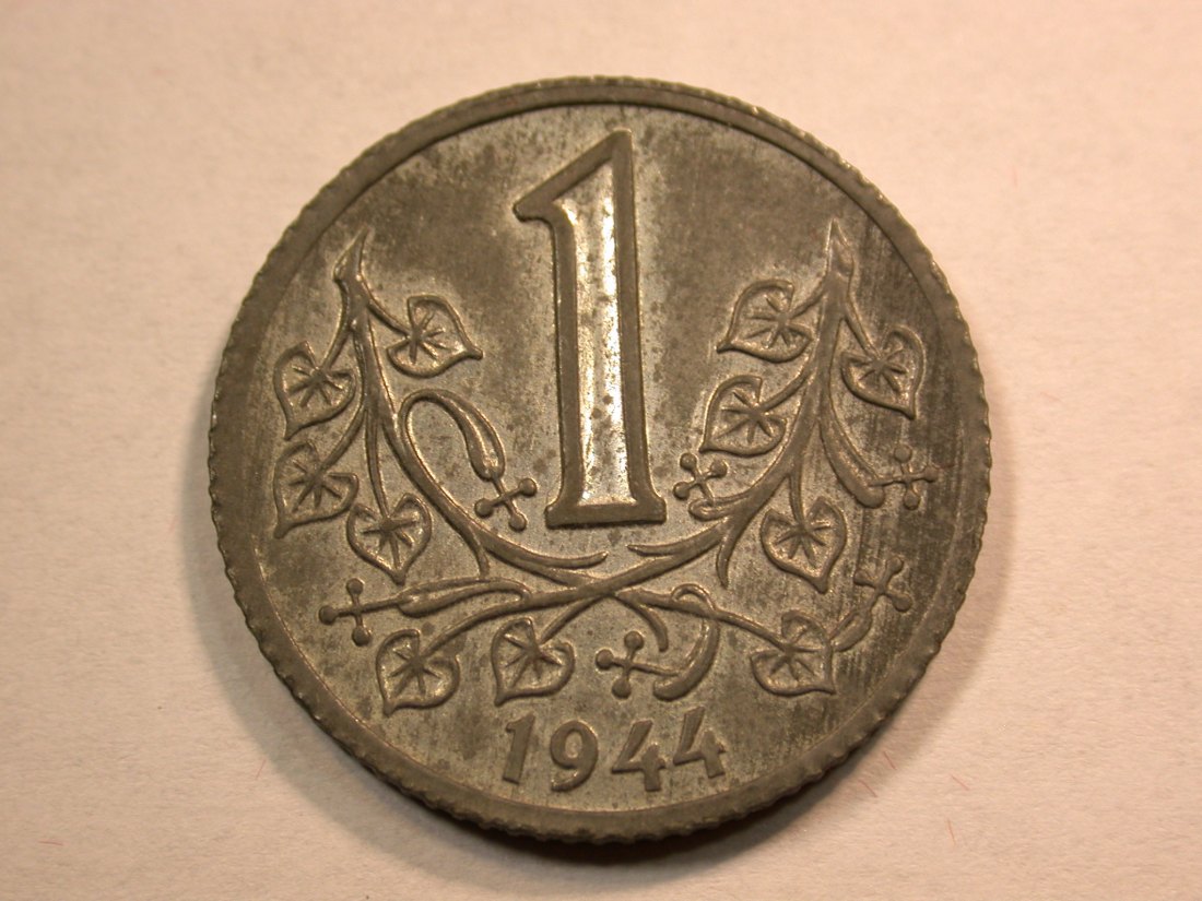 D08 CSSR Böhmen u. Mähren 1 Krone 1944 in ST !! schöne Patina Originalbilder