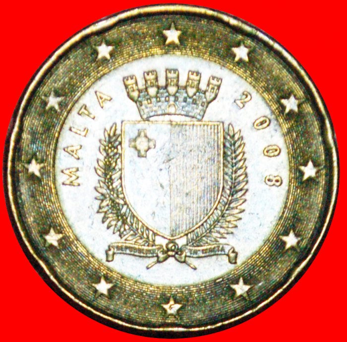 + FRANCE (2008-2019): MALTA ★ 20 EURO CENT 2008F NORDIC GOLD! LOW START ★ NO RESERVE!